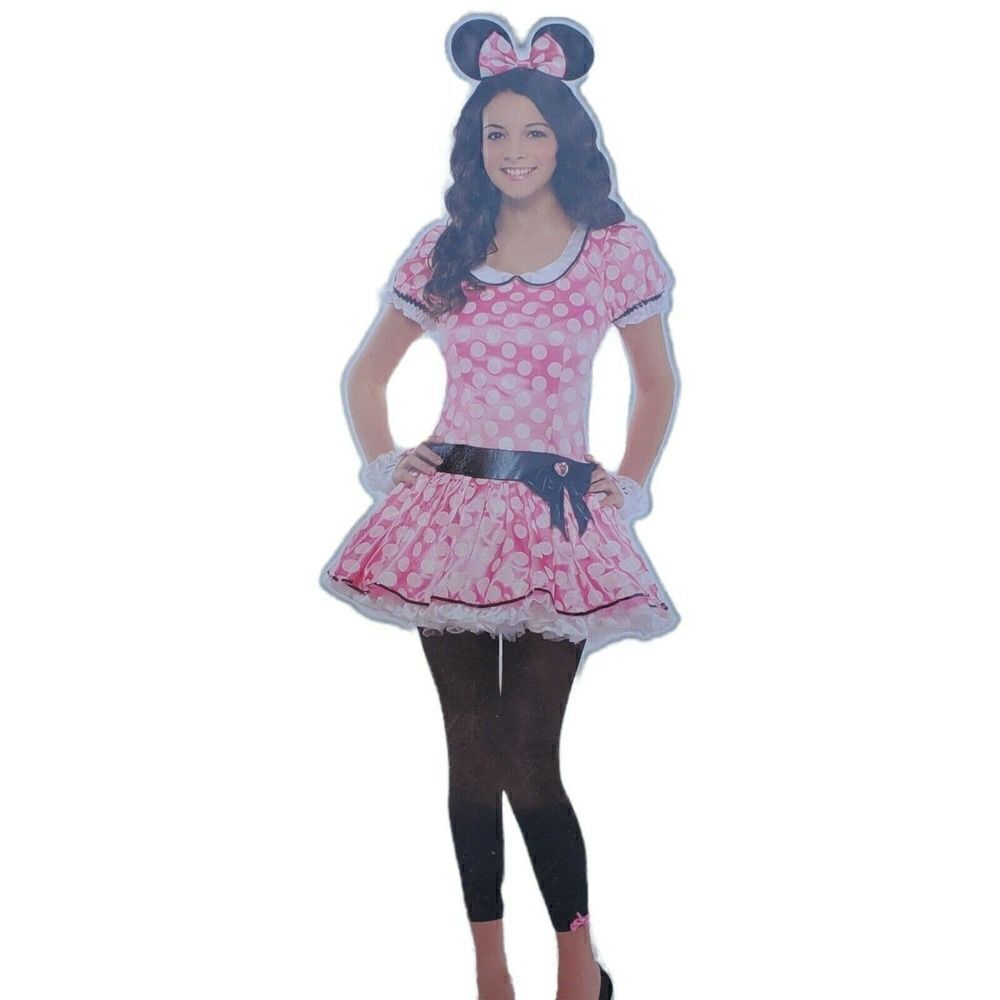 NEW Disney Juniors Girls MINNIE MOUSE Costume Size Juniors 3-5 5 piece Dress